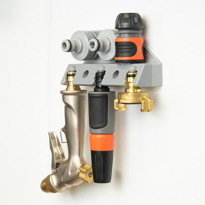 Front view of hose accessory wall mount holder – 3D-printed, made in Bavaria