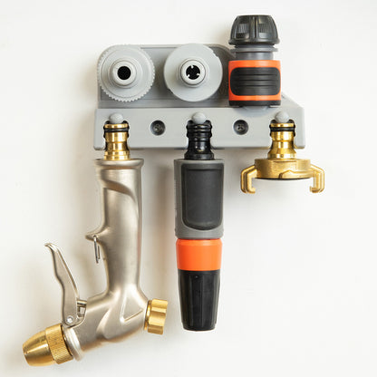 Side view showing secure snap-in slots for quick-connect couplings